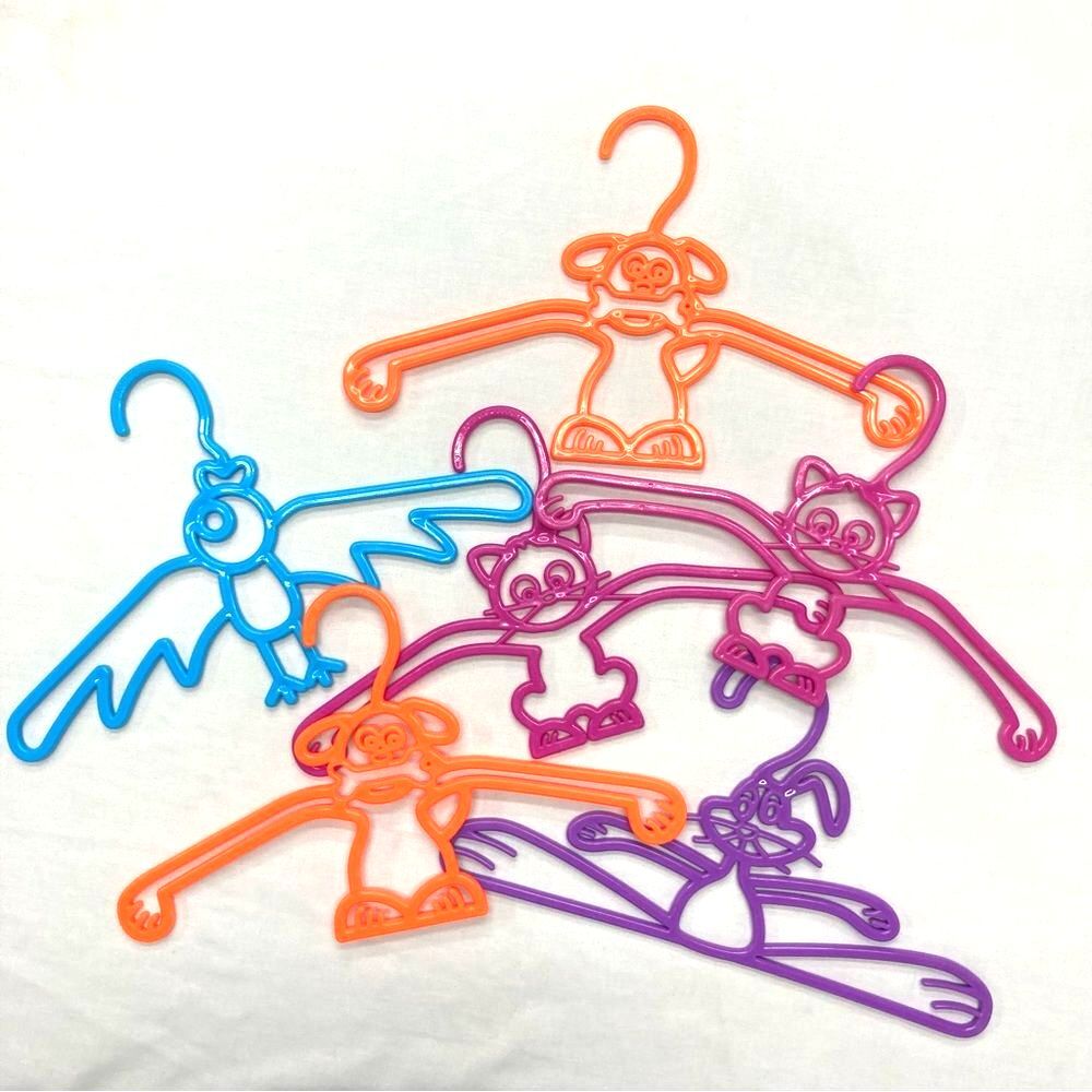 6 Kids Hanger Buddiez Babies Closet Organization Multicolor Unisex Animals